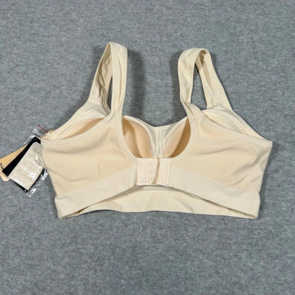Truekind‎ Daily Comfort Wirefree Shaper Bra Womens Small Beige Light Support Bra
